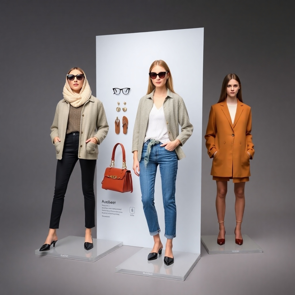 Show mock-ups of styled looks, complete with accessories and descriptions, to give inspiration to customers.