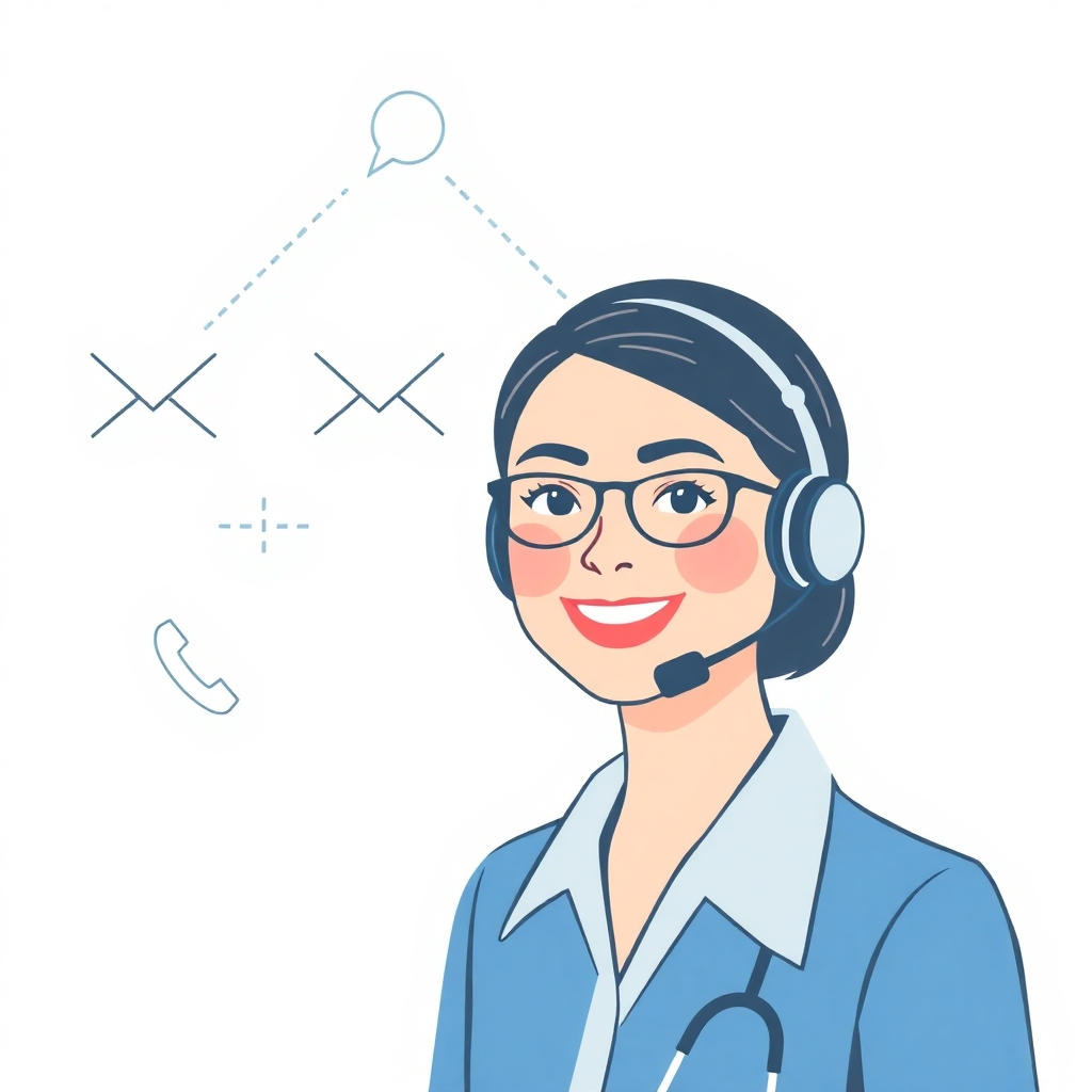Use an image of a friendly customer service representative ready to help.  Or illustrate multiple channels of contact like email, phone, and chat icons.  Create a friendly and helpful image.